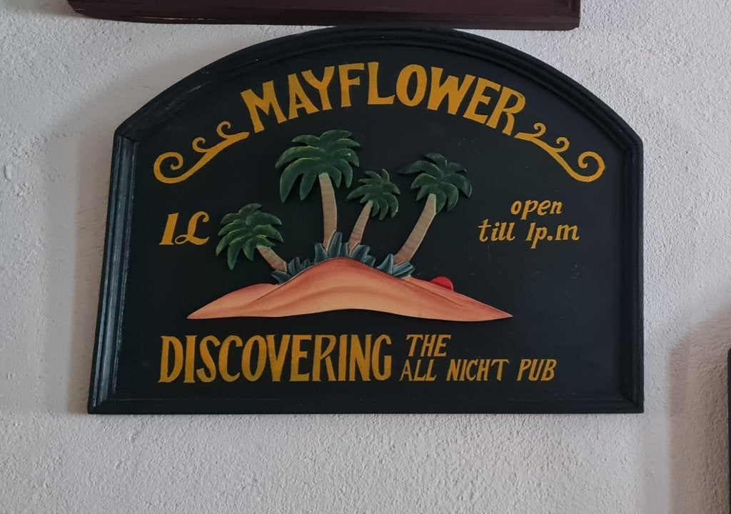 vintage mancave bord van hout, Ophalen, Gebruikt