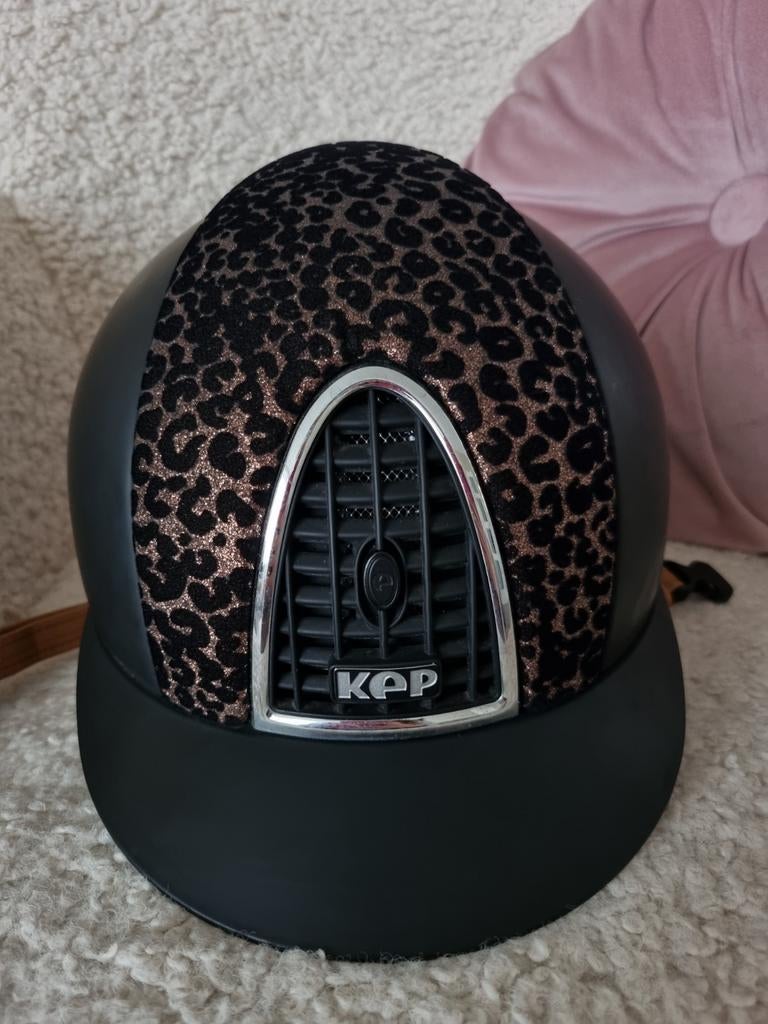 Kep italia panterprint zwart M, Dieren en Toebehoren, Paardrijkleding, Ophalen of Verzenden, Dressuur, Cap