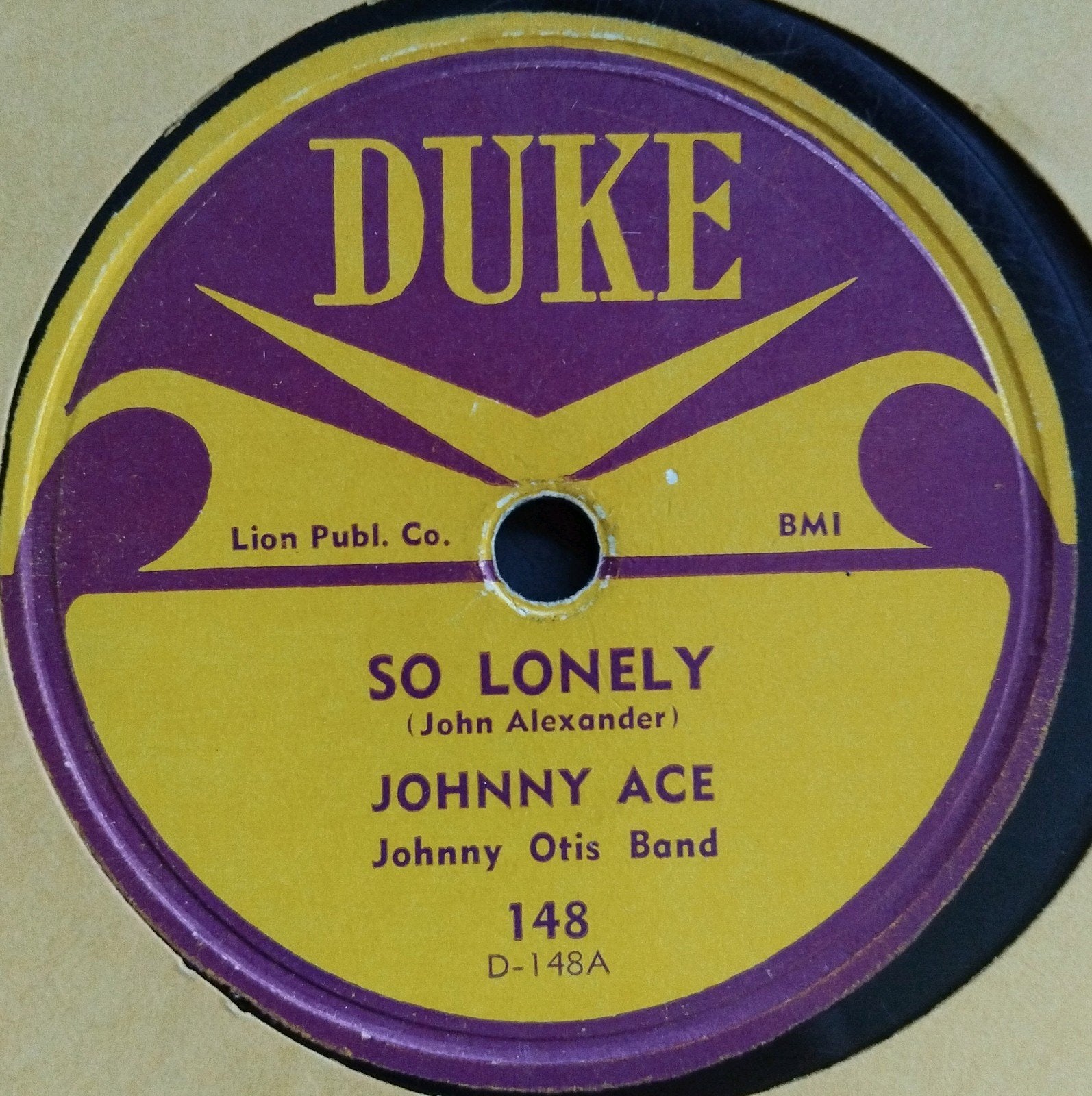 Johnny Ace - So lonely 78RPM, Ophalen of Verzenden, Gebruikt, 10 inch