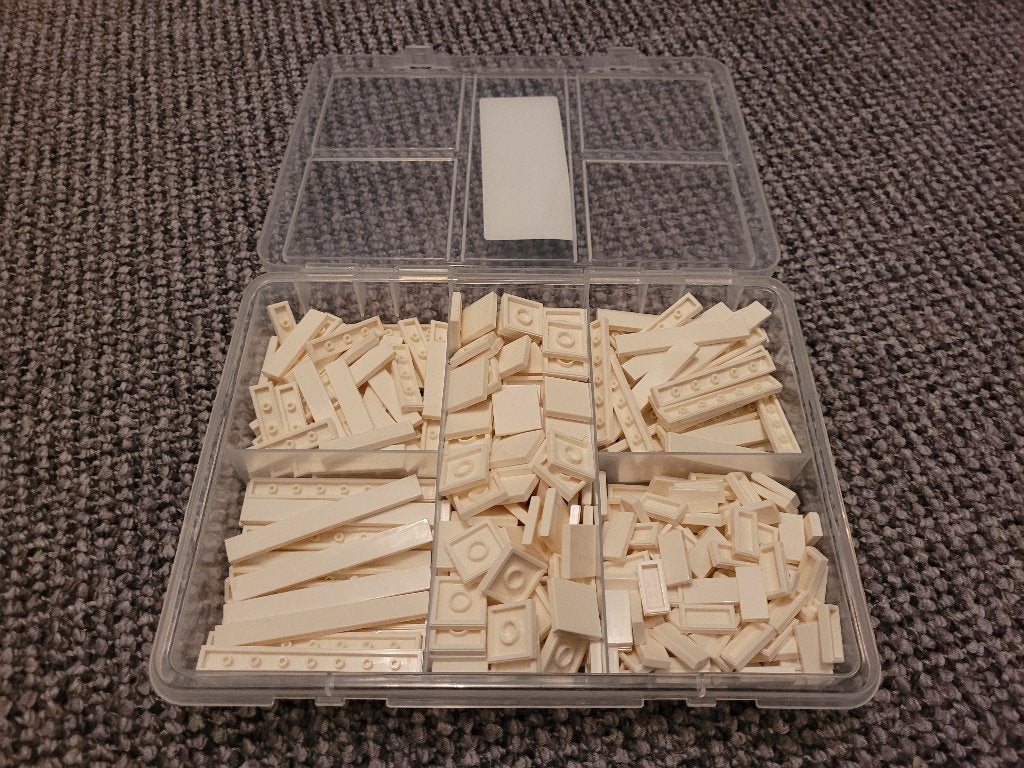 Partij N761=Bakje met 400x Nieuwe Lego tegels, Lego, Lego, Lego, Nieuw