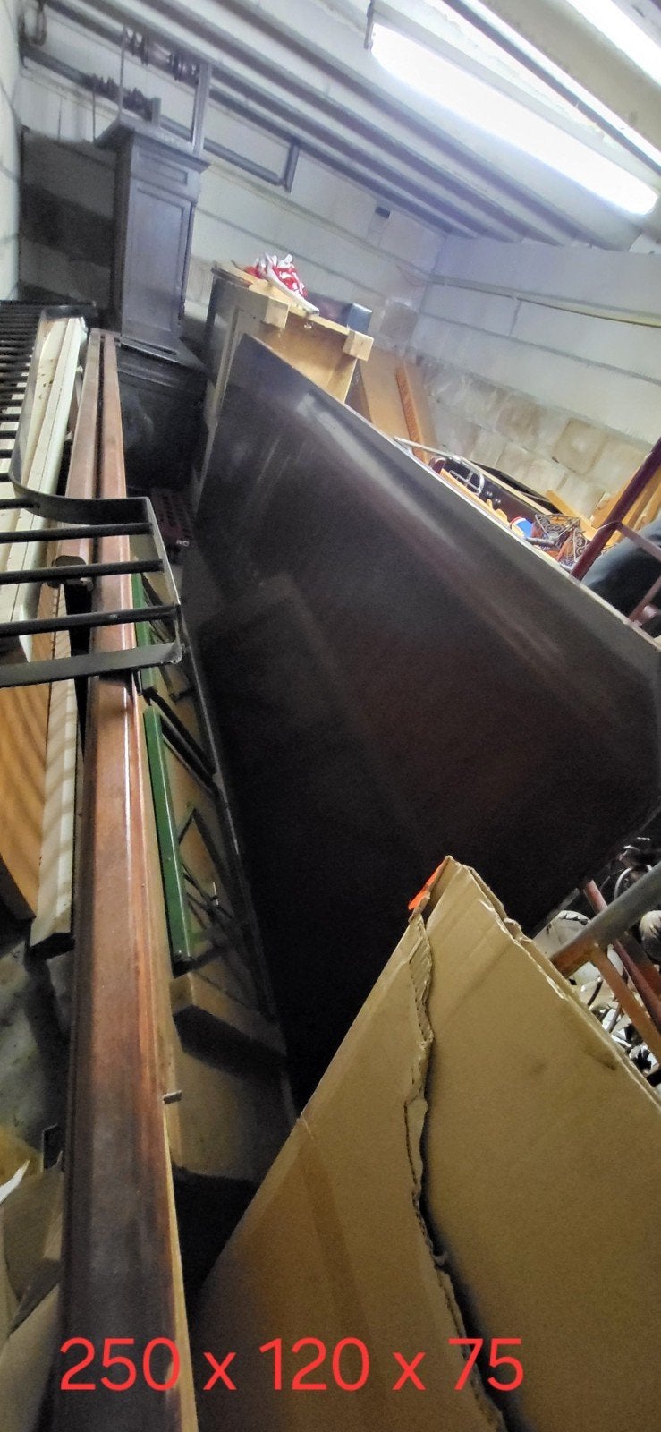 Grote houten tafel - 250x120x75 cm, Huis en Inrichting, Ophalen, Gebruikt, 100 tot 150 cm, 200 cm of meer
