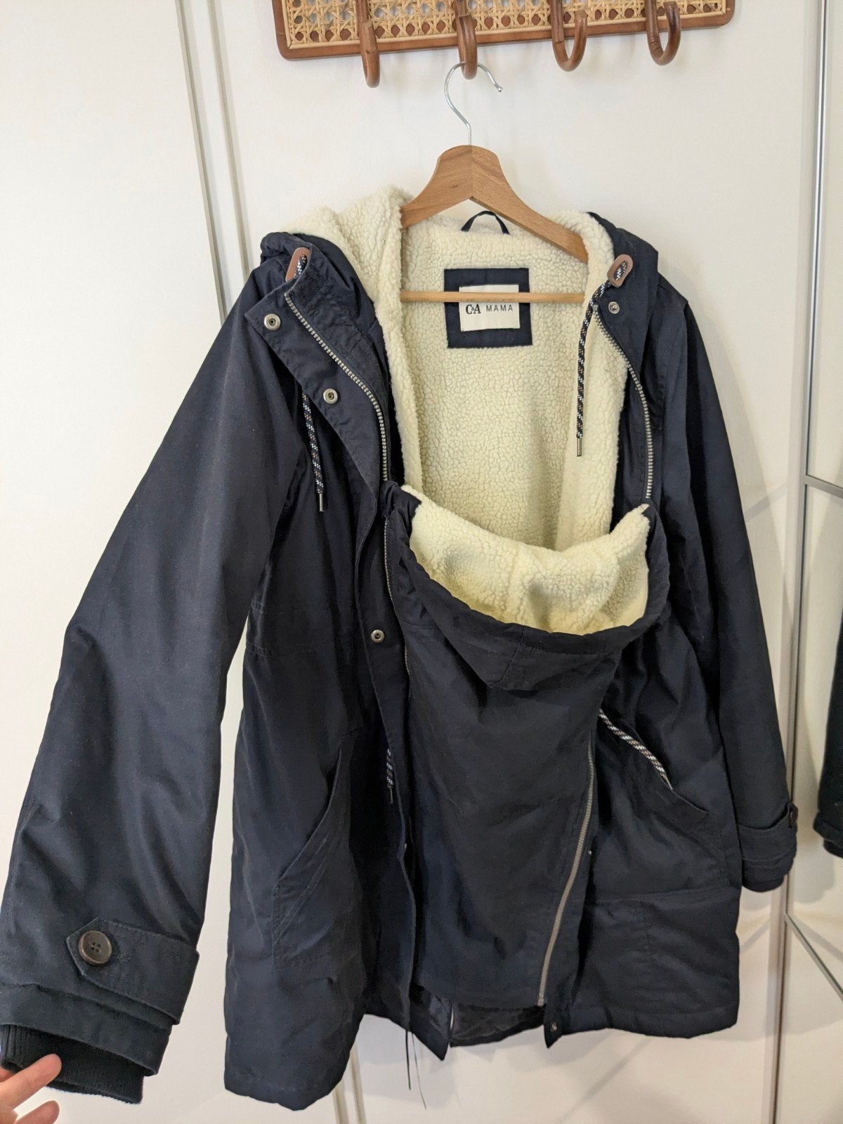 2-in-1 Maternity & Babywearing Winter Parka, Blauw, Zo goed als nieuw, C&A, Ophalen