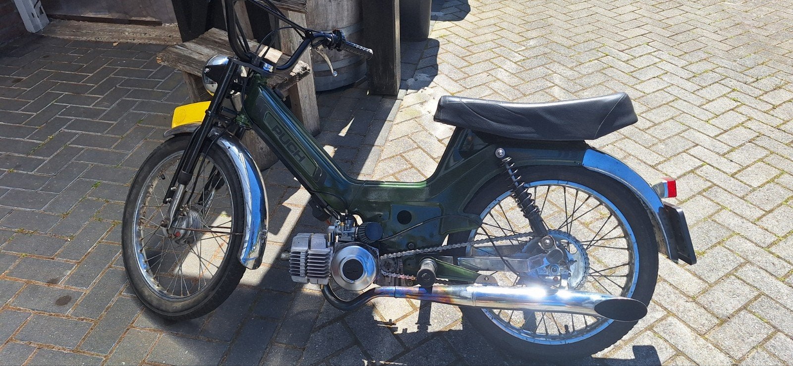 Puch Maxi S 1987 70cc Geel Kenteken, Fietsen en Brommers, Ophalen, Gebruikt, Maximaal 45 km/u, 70 cc