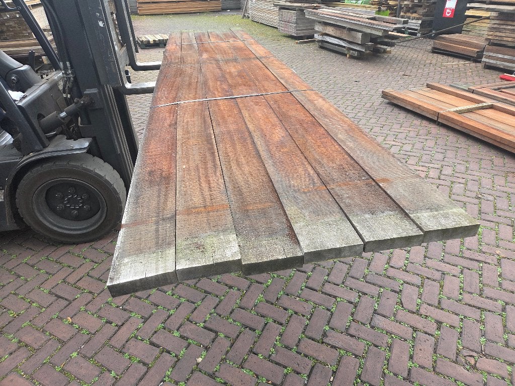Azobé hardhouten balken 4.0x14.5 cm - nr: HB101, Ophalen, 250 cm of meer, Balken, Hardhout