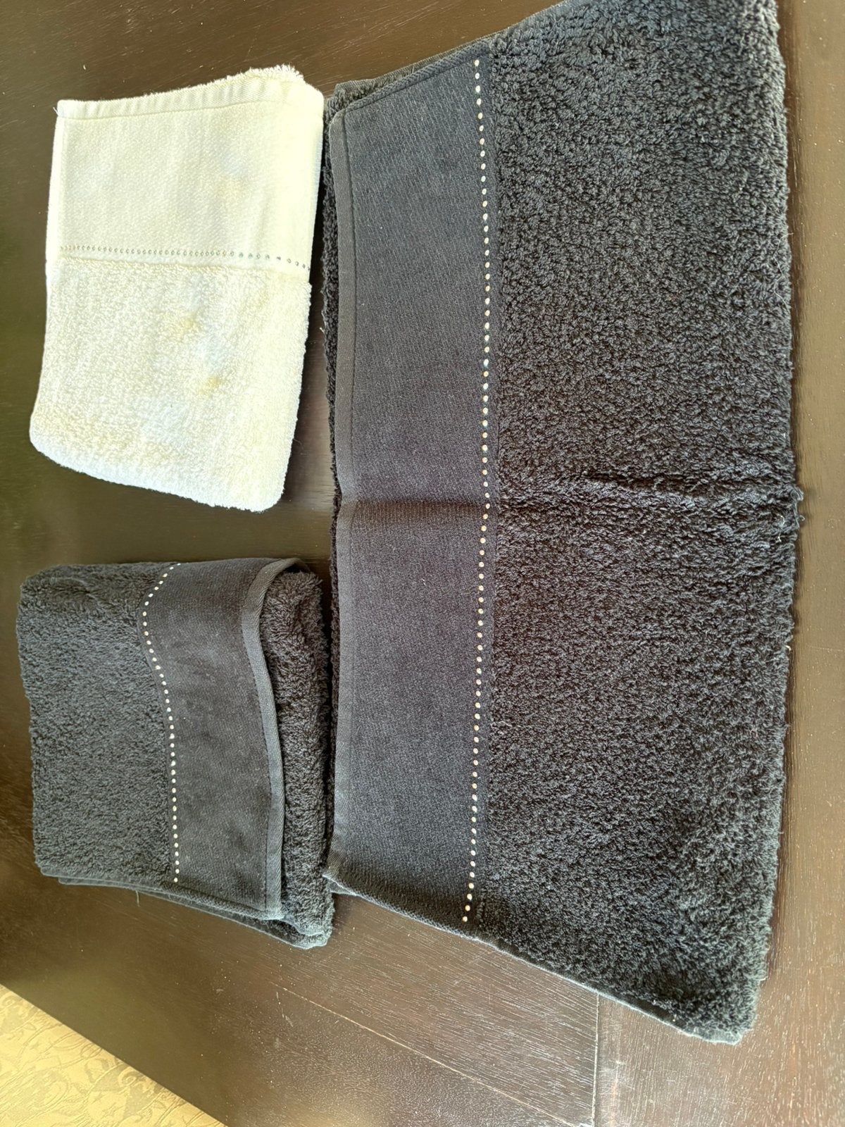 Badhanddoeken, Zwart, Handdoek, Ophalen of Verzenden, Zo goed als nieuw