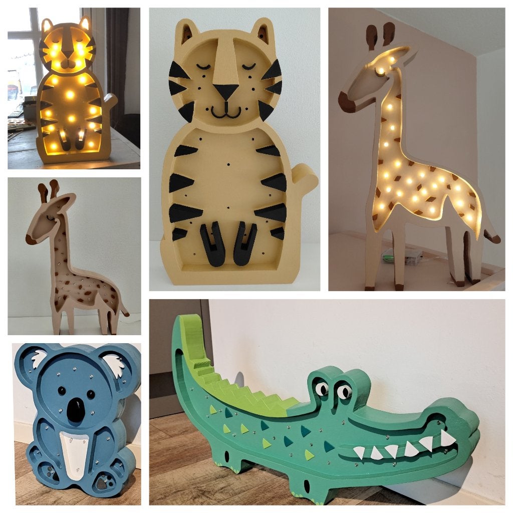 Houten lamp kinderkamer, Ophalen of Verzenden, Nieuw, Handgemaakt, Lamp