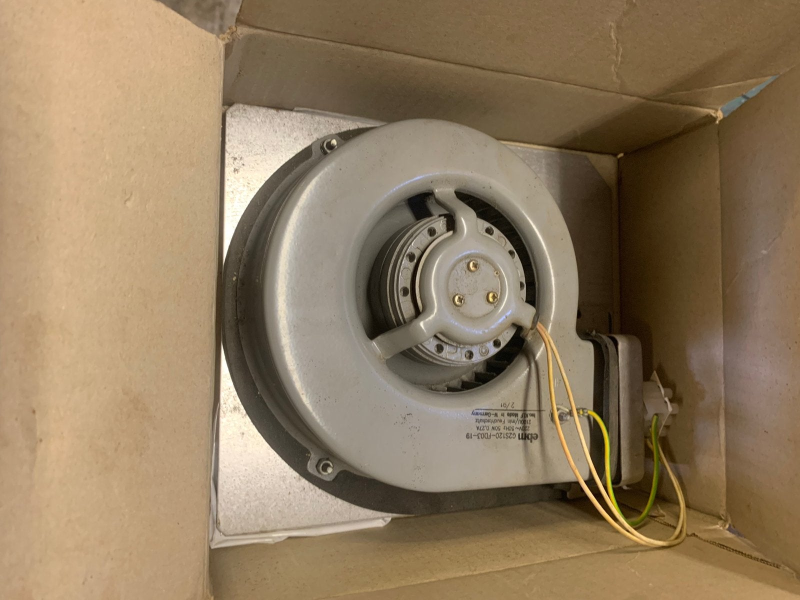 EBM G2S120-FD03-19 ventilator 220V 50Hz 50W, Ophalen, Gebruikt, Overige
