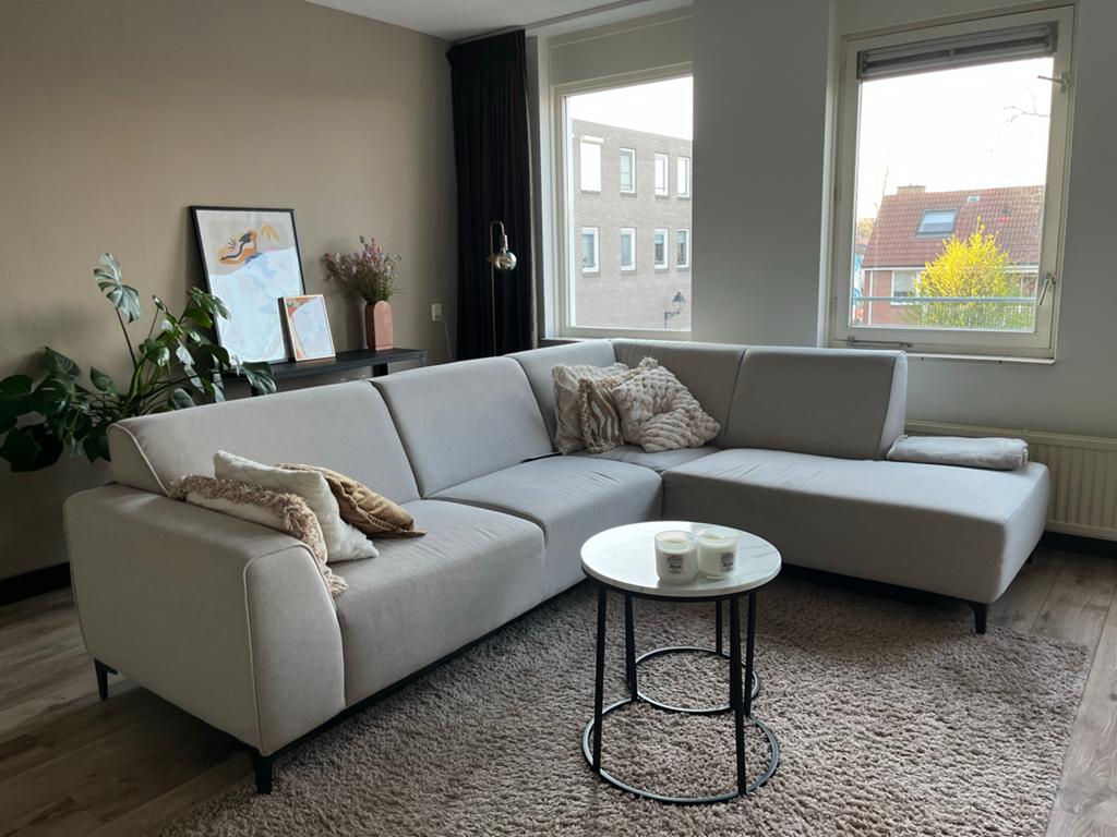 Comfortabele hoekbank met lichte gebruikssporen, Ophalen, 250 tot 300 cm, Gebruikt, Hoekbank