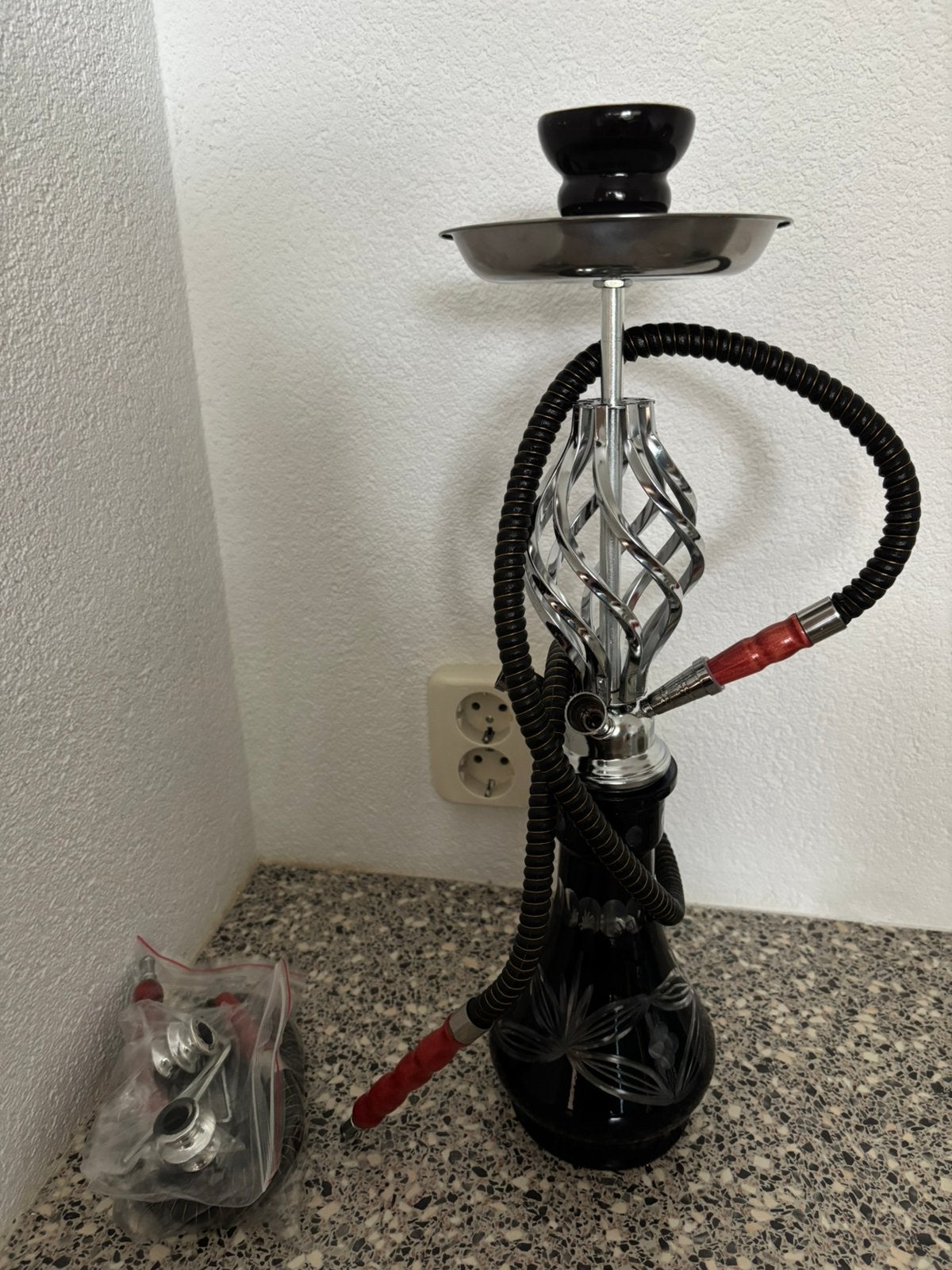 Shisha / Waterpijp met extra slangen en accessoires, Ophalen, Gebruikt, (Water)pijp