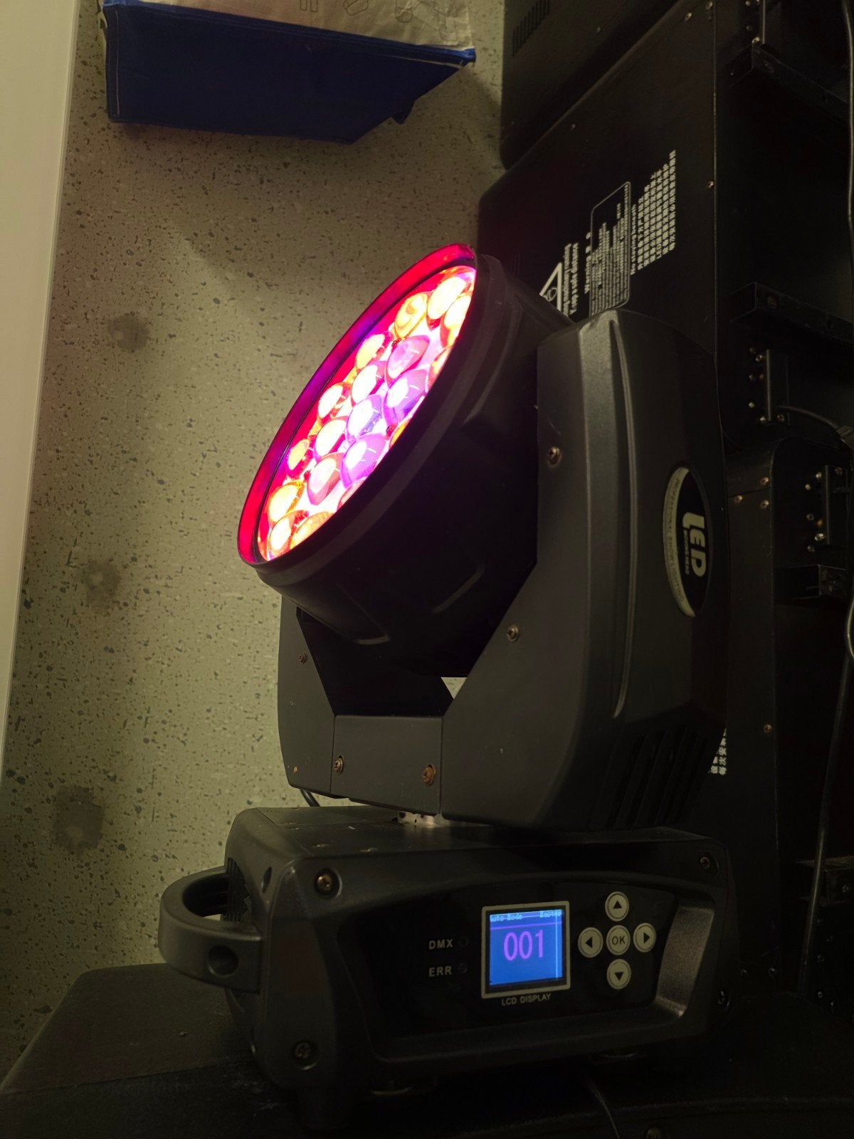 Led Movinghead 19x15w Zoom pixel control DMX, Ophalen of Verzenden, Zo goed als nieuw, Licht, Geluidgestuurd