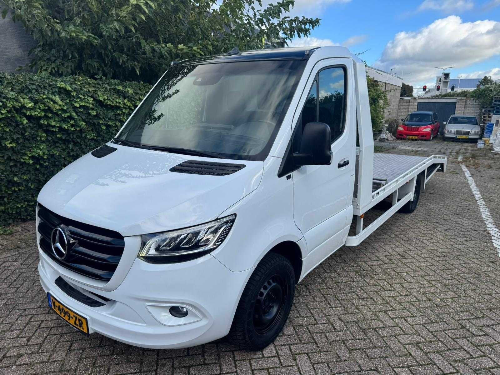 Mercedes-Benz - Sprinter oprijwagen - 316 2.2 CDI L3 - V-499, Auto's, Gebruikt, Euro 6, Overige brandstoffen, Wit