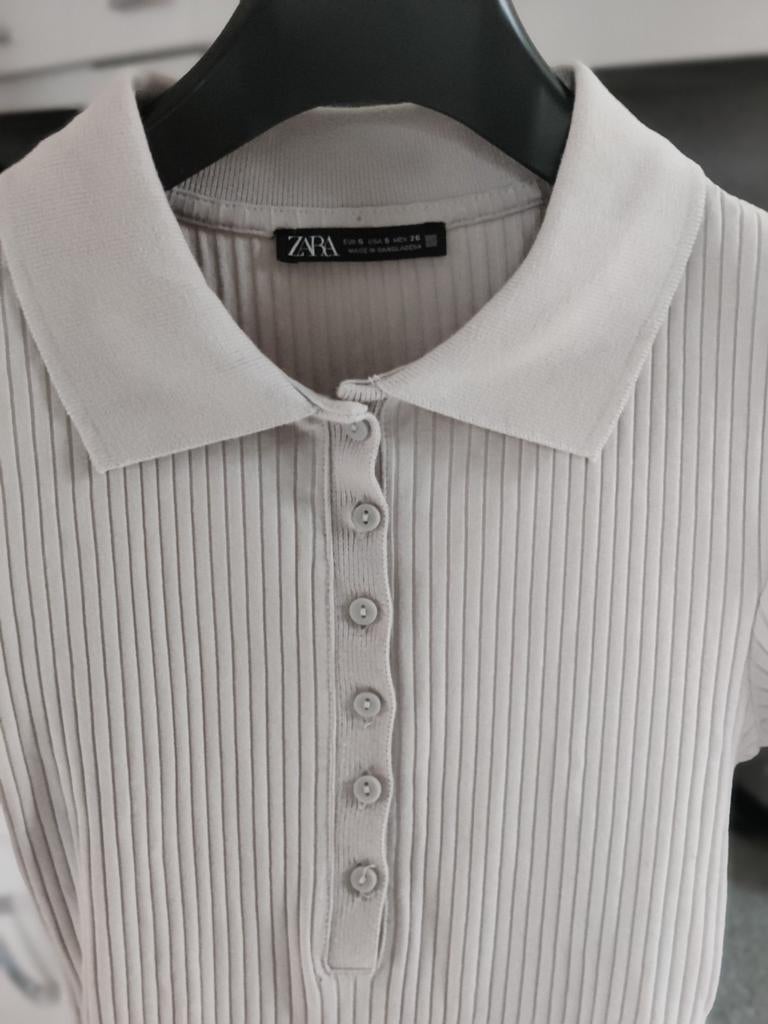 ZARA Nieuwe body maat S met lange mouwen, Ophalen of Verzenden, Nieuw, Beige