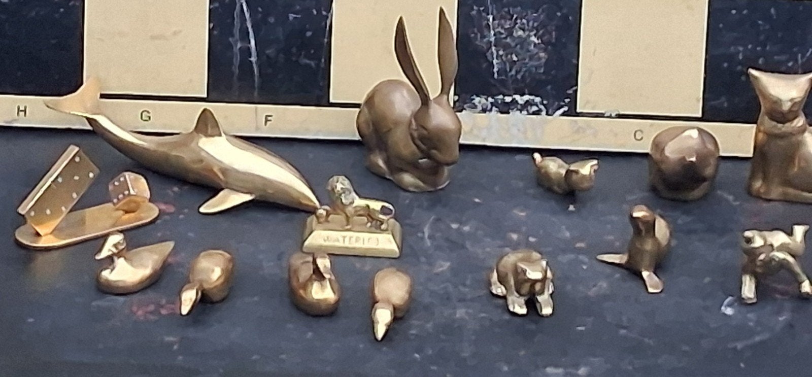 Messing figuurtjes.  Ca 1970. 14 stuks., Ophalen