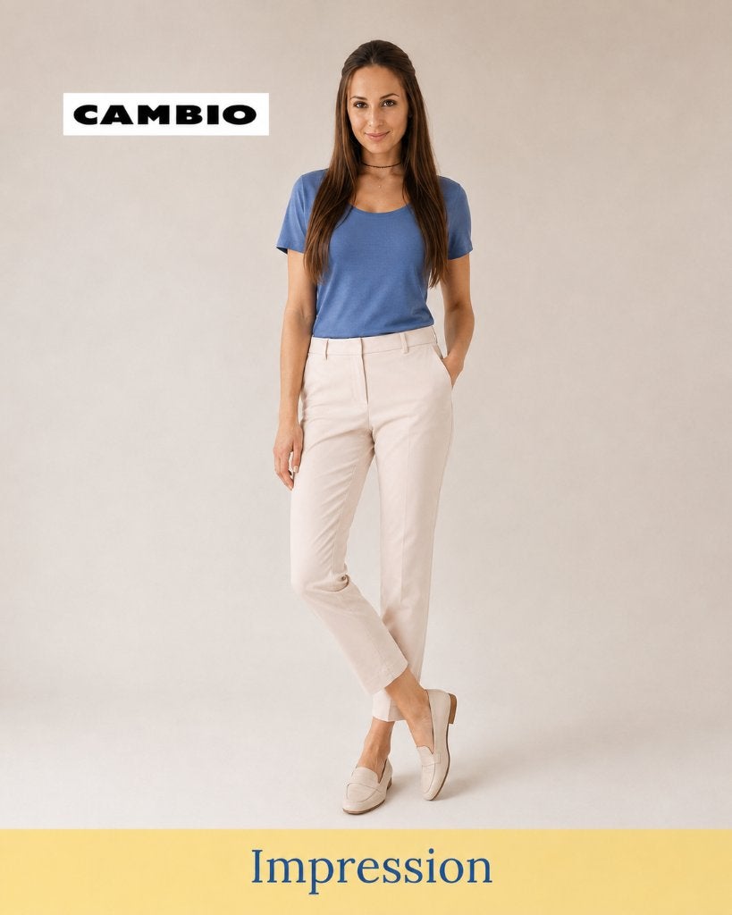 Cambio Ros – premium quality stretch pantalon - wit maat 44, Cambio, Wit, Maat 42/44 (L), Ophalen of Verzenden