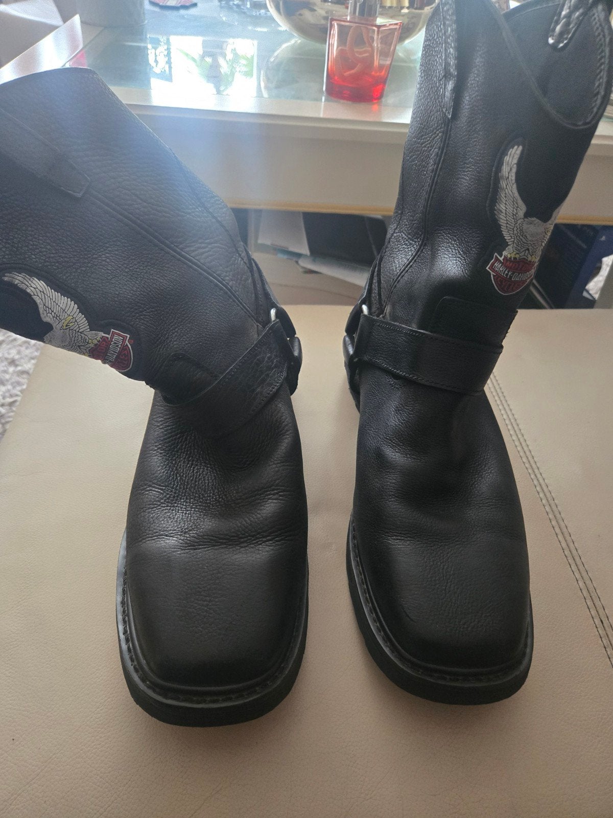 Harley-Davidson Boots Zwart - Maat 44+, Kleding | Heren, Zwart, Boots, Ophalen of Verzenden, Zo goed als nieuw