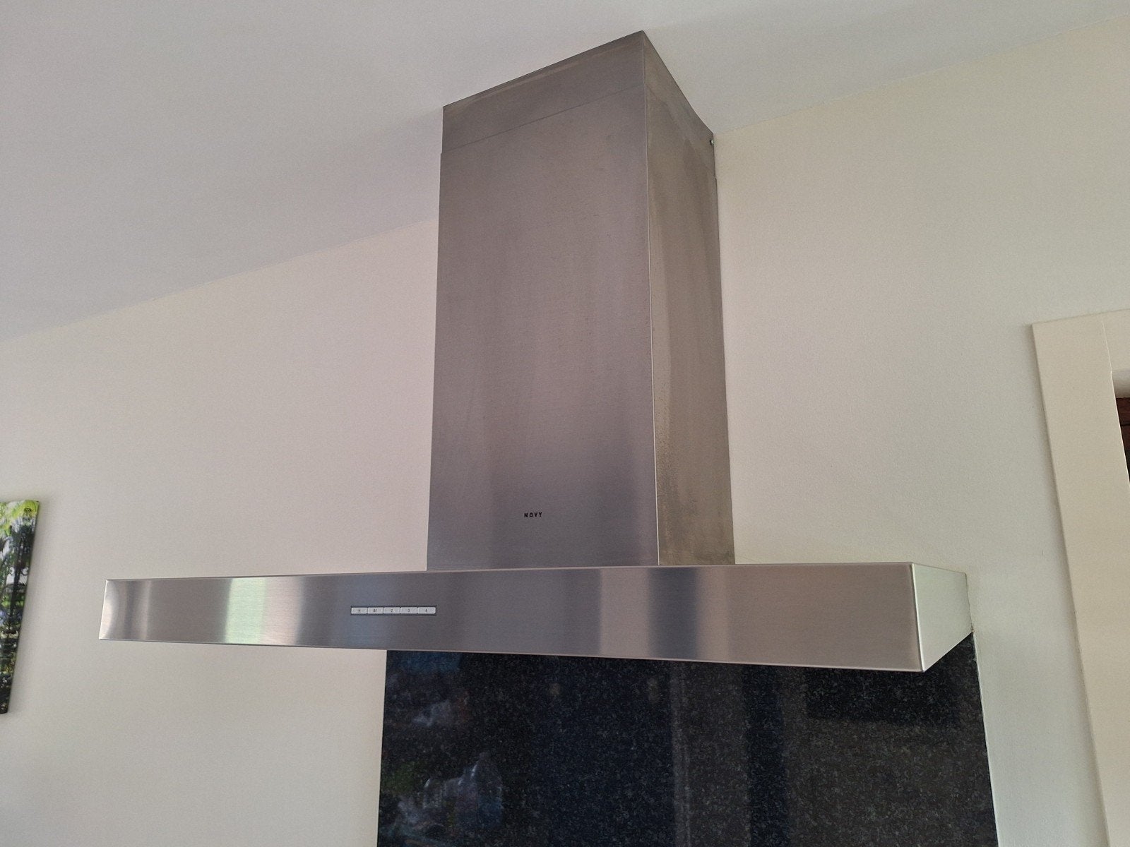 Novy Salsa Afzuigkap 6500/6510-6512 - RVS 90 cm breed, Ophalen, Wandschouwkap, Zo goed als nieuw, 400 tot 600 m³ per uur