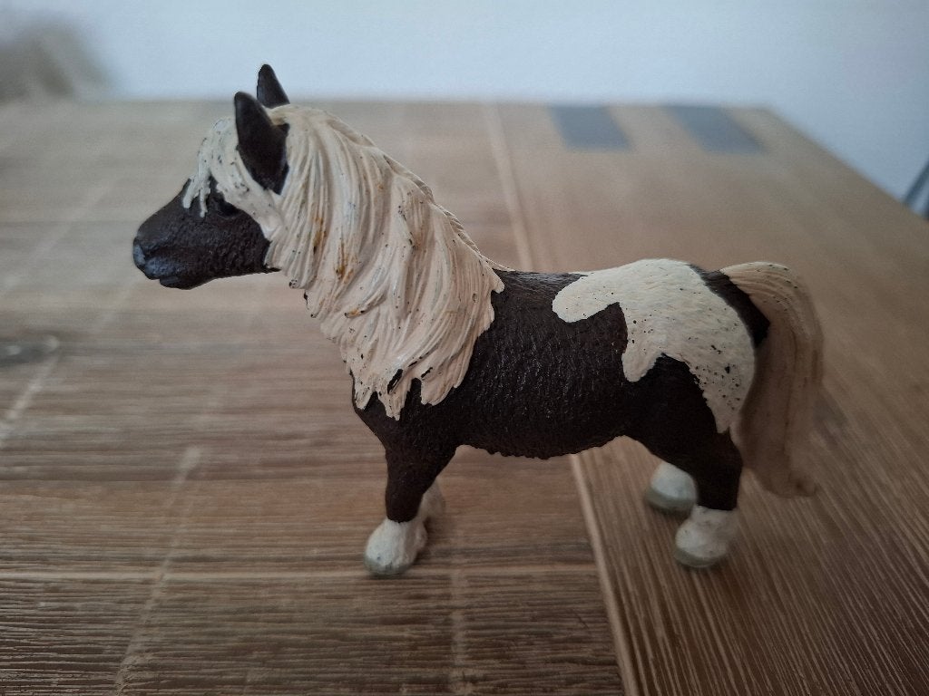 Schleich 13751 Bonte Shetland pony hengst paard, Ophalen of Verzenden, Zo goed als nieuw
