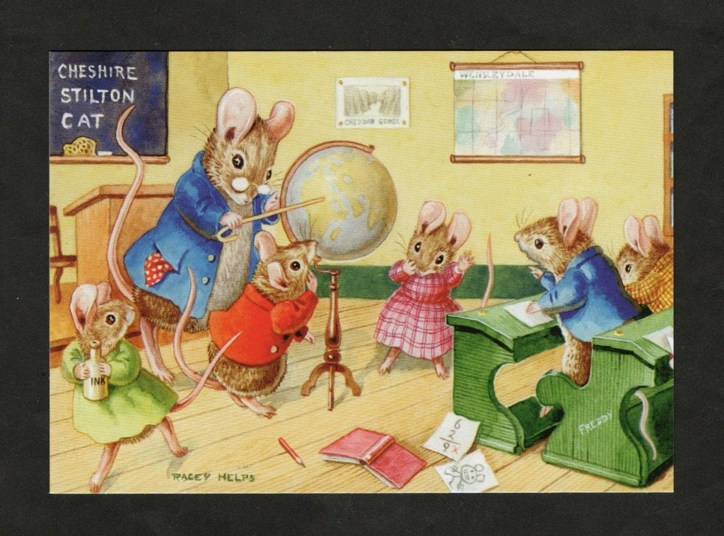 Muis Muizen Schoolklas Wereldbol Meester, Racey Helps., Ophalen of Verzenden, 1980 tot heden, Ongelopen, Kinderen