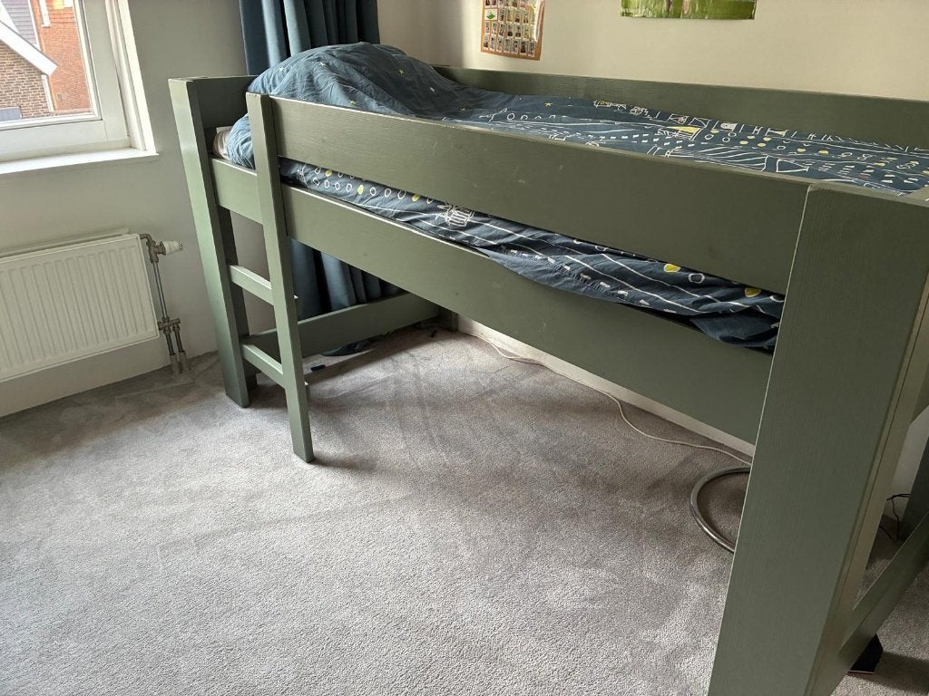 1 persoonsbed: hoogslaper voor kinderkamer, Ophalen, Gebruikt, Hoogslaper