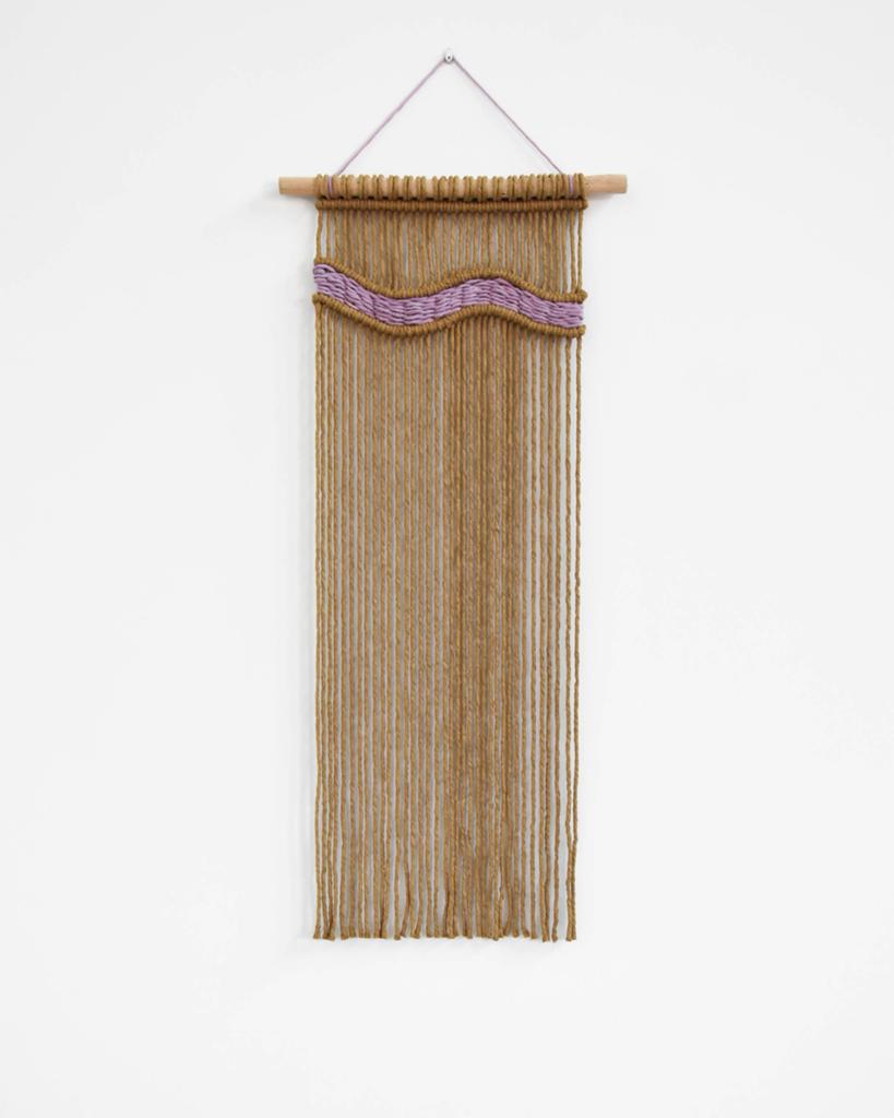 Wand decoratie Lilac Waves 42 x 94 cm handgemaakt van puur k, Wandhanger, Meerkleurig, Nieuw, Ophalen of Verzenden