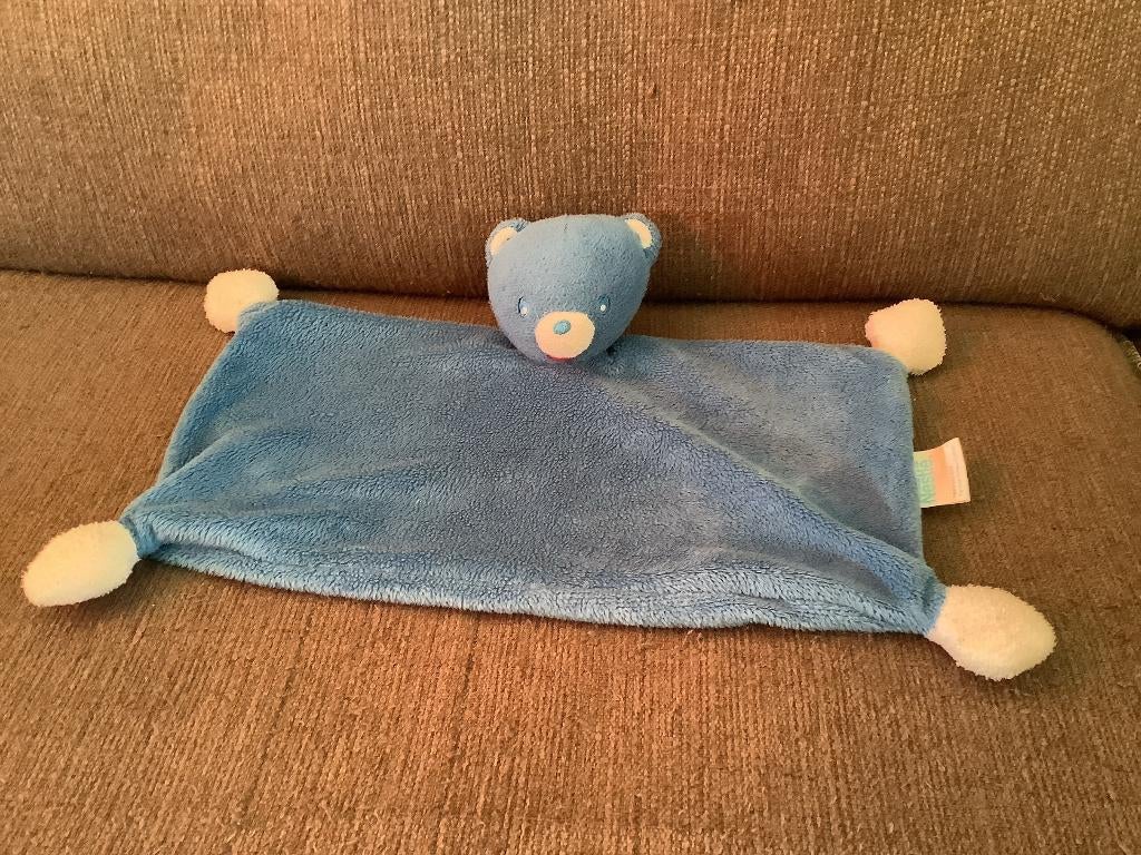 Nestle blauwe beer knuffeldoekje lapje 3,50 euro, Ophalen of Verzenden, Zo goed als nieuw, Overige typen