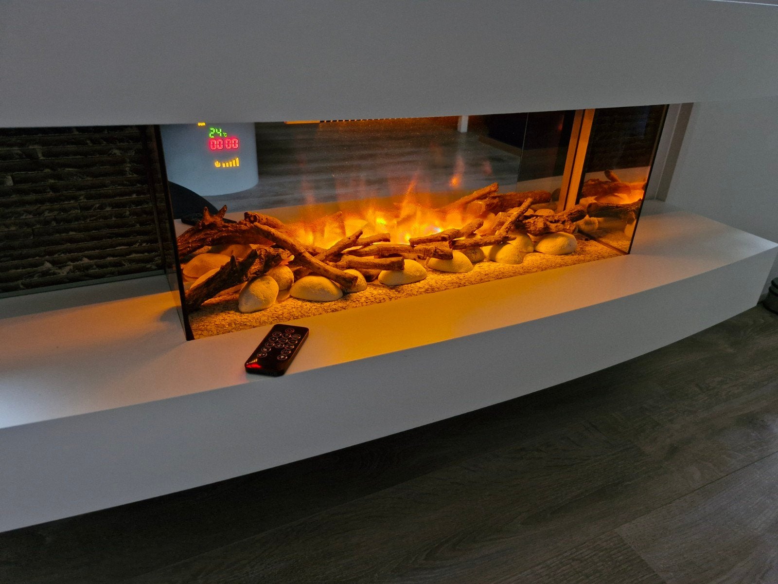 Luxe Elektrische Sfeerhaard - Kachel 2000W - Afstandsbedieni, Ophalen, Zo goed als nieuw, Hangende haard, Elektrische haard