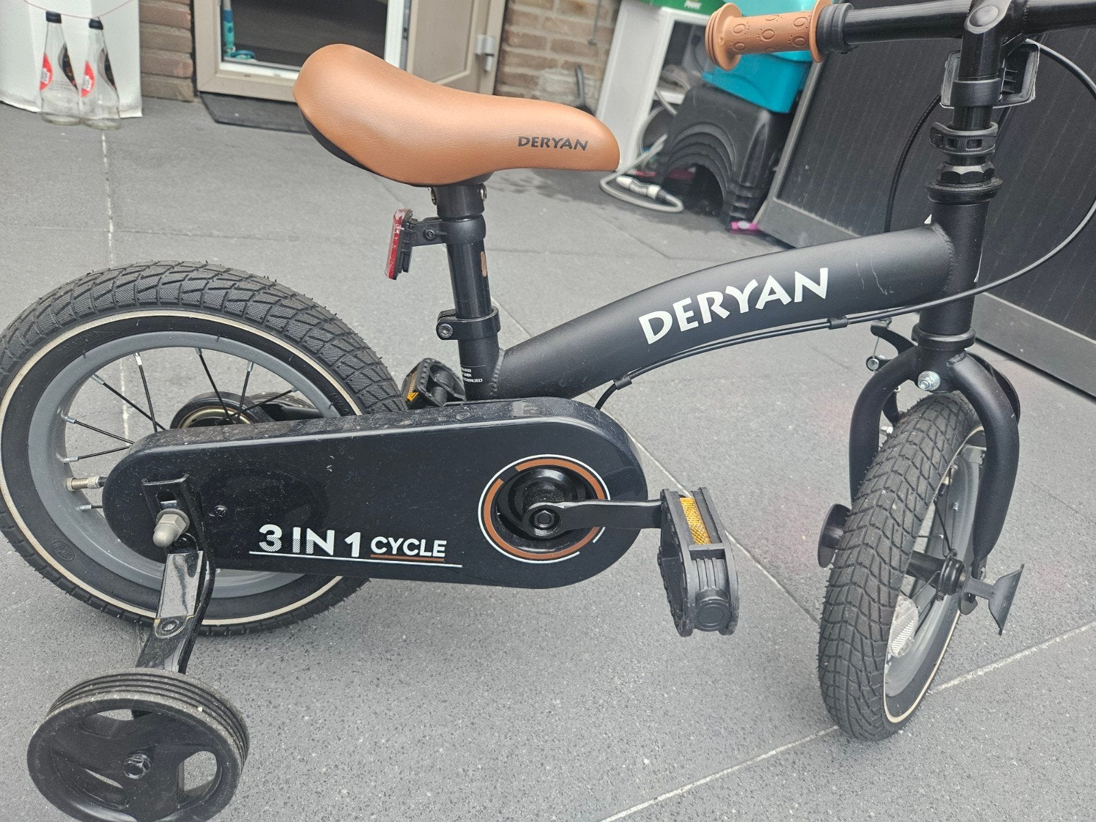 Deryan 3-in-1 Kinderfiets met zijwieltjes, Ophalen of Verzenden