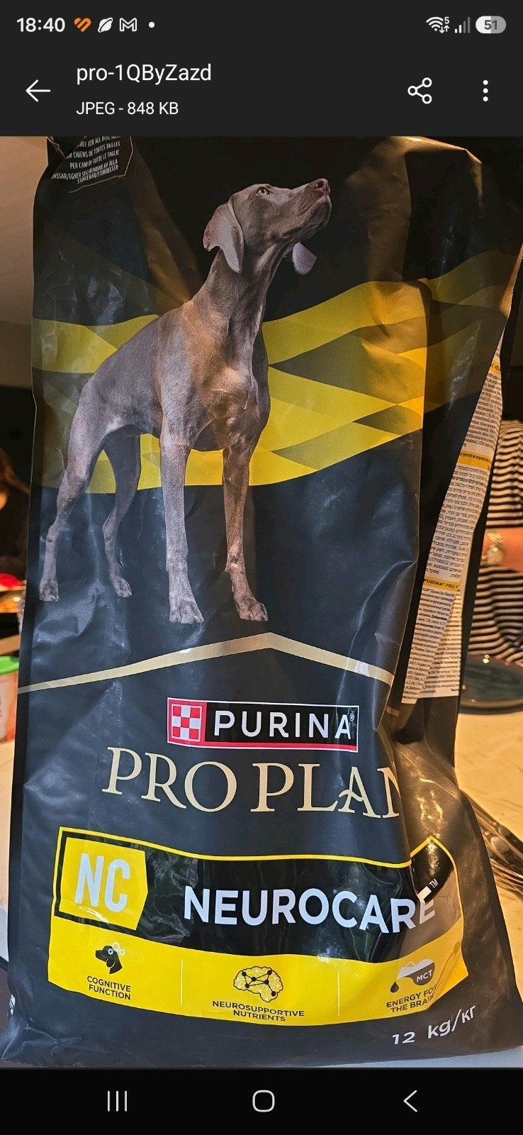 Purina proplan neurocare. zak 12 kg, Dieren en Toebehoren, Ophalen of Verzenden
