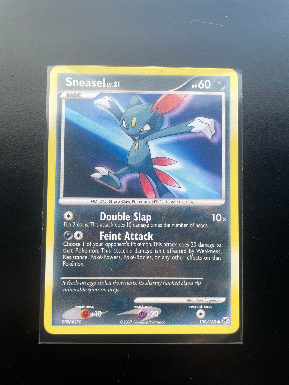 Pokémon Kaart Sneasel Lv.21 (100/130) - 2007, Ophalen, Gebruikt, Losse kaart