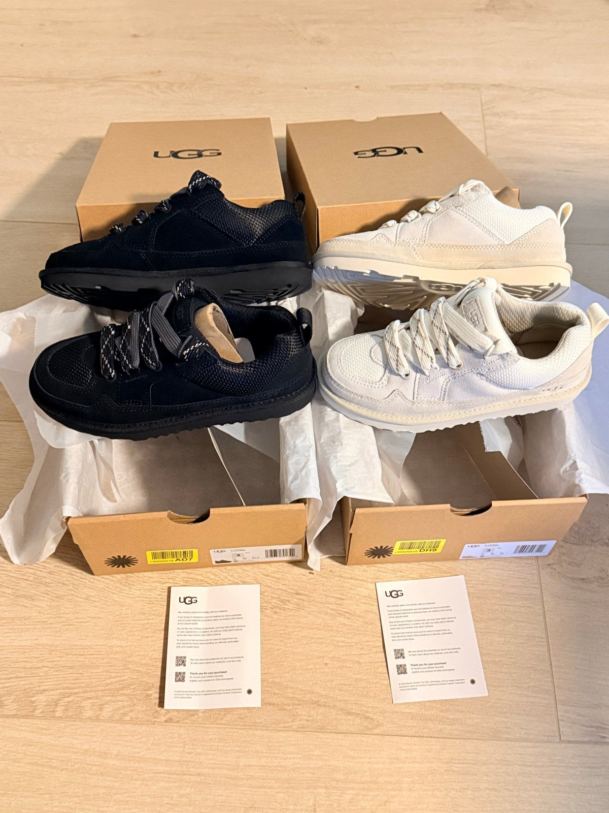 UGG Nieuw - LO LOWMEL Maat 36 | Origineel! Zwart en Beige, Ophalen of Verzenden, Nieuw, Zwart, Sneakers of Gympen