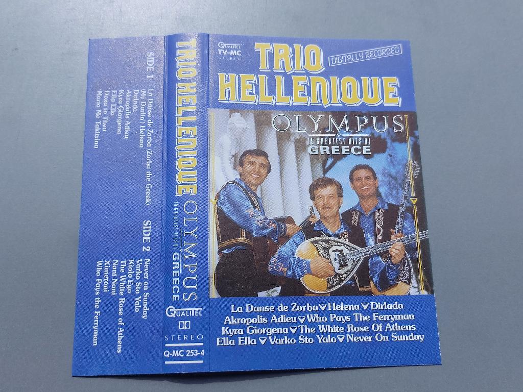 TRIO HELLENIQUE - OLYMPUS-15 GREATEST HITS OF GREECE (MC), Cd's en Dvd's, Cassettebandjes, Zo goed als nieuw, Origineel, Wereldmuziek