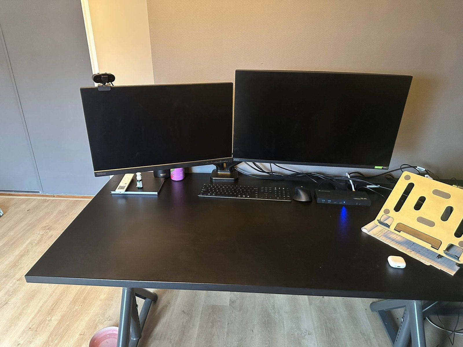 IKEA Kantoor Bureau (160x80cm) - Nieuwstaat, Ophalen, Zwart, 160 cm, Gebruikt
