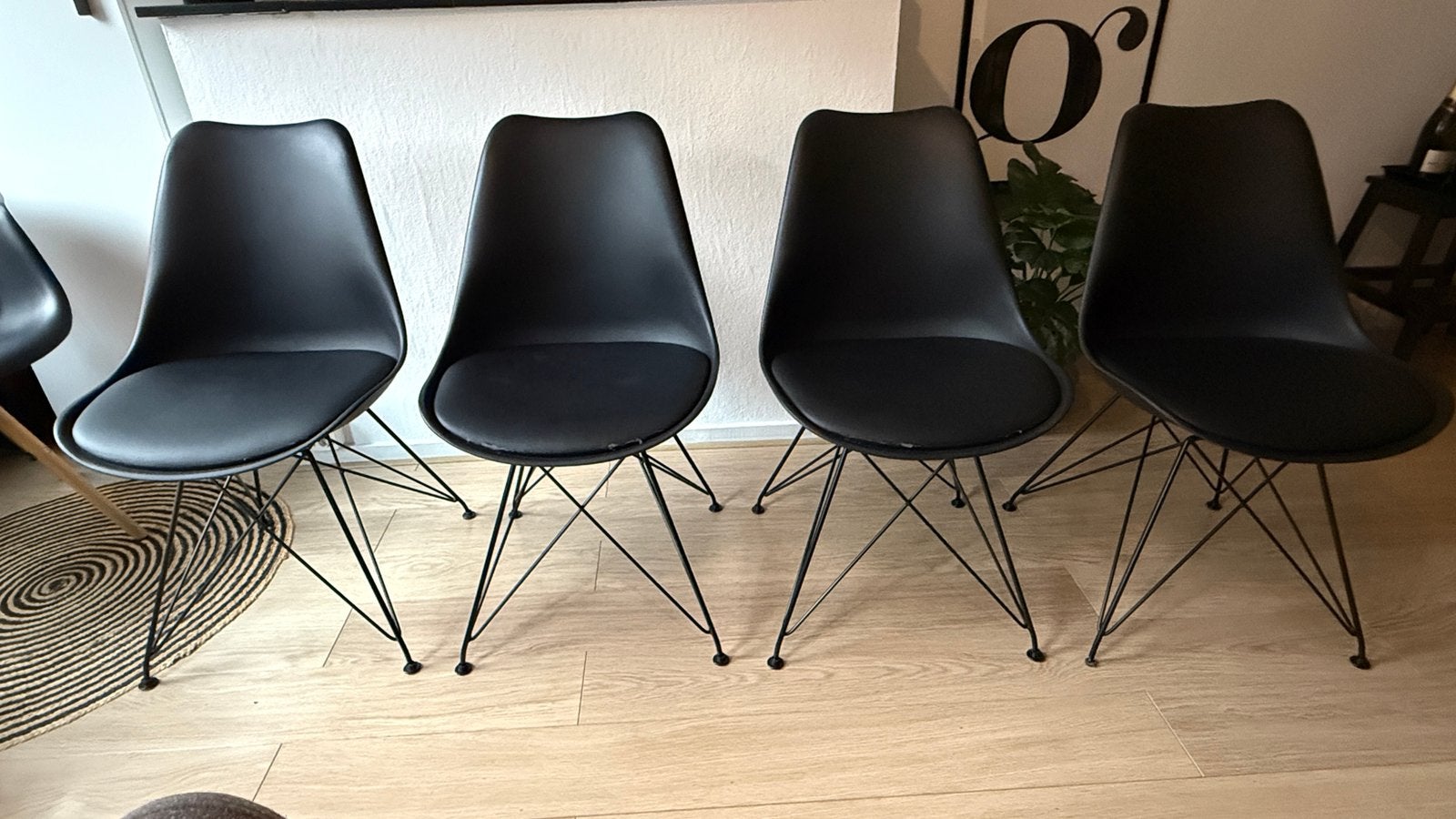 Eetkamerstoelen, Ophalen, Gebruikt, Zwart, Vier
