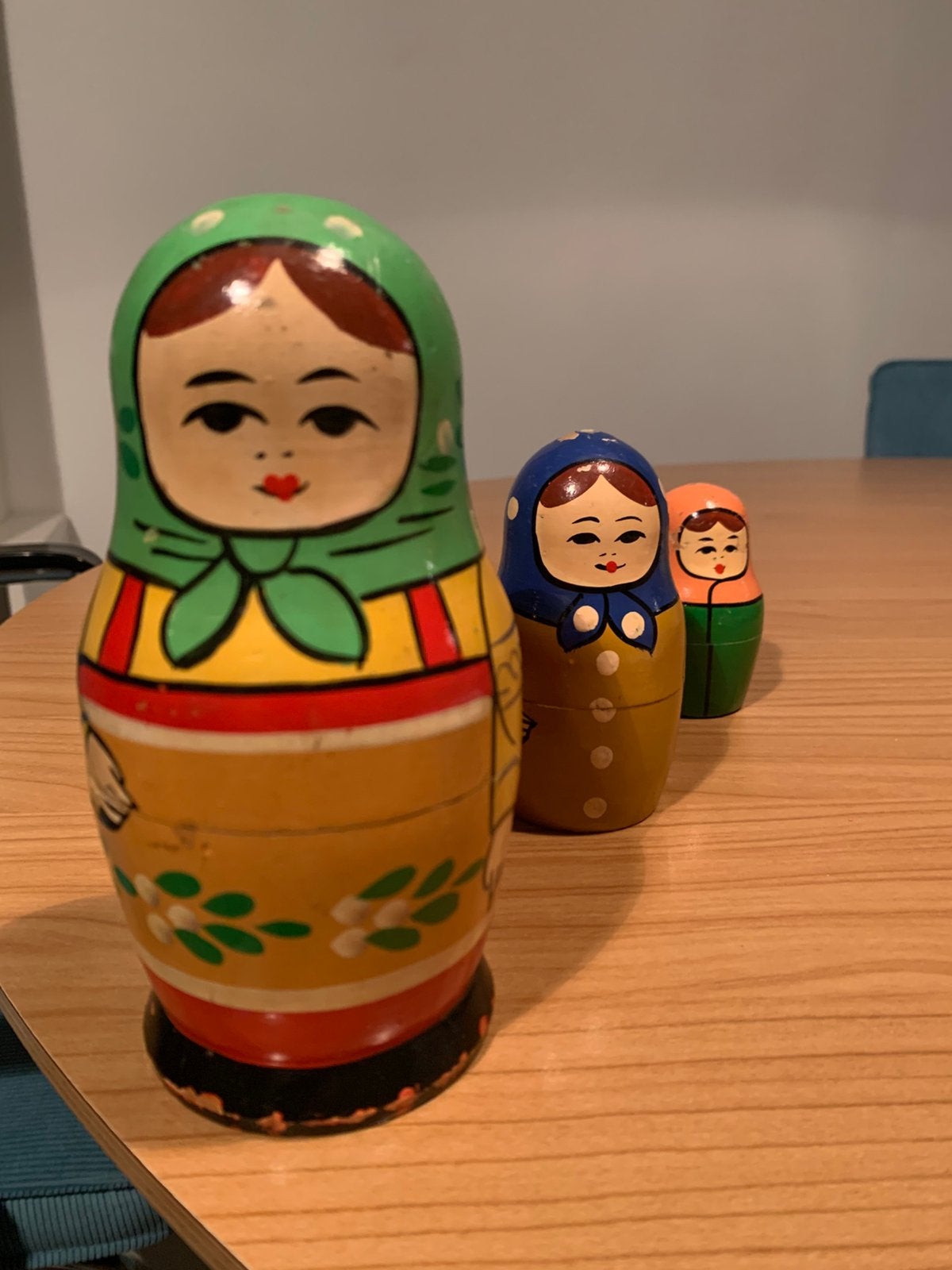 Set van 3 vintage Russische Matroesjka Baboesjka nestpoppen, Ophalen of Verzenden