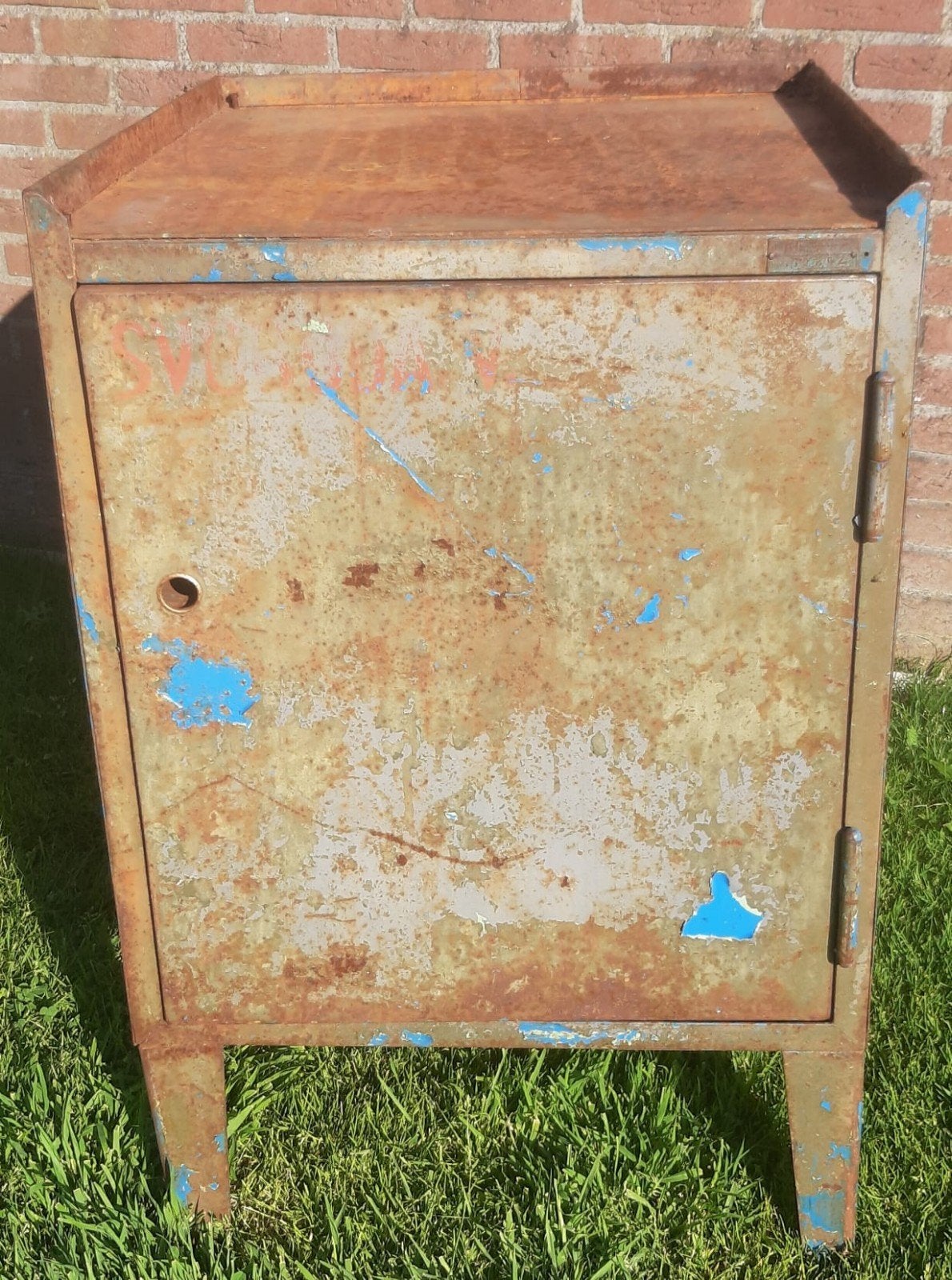 Vintage metalen kast, Ophalen, Gebruikt