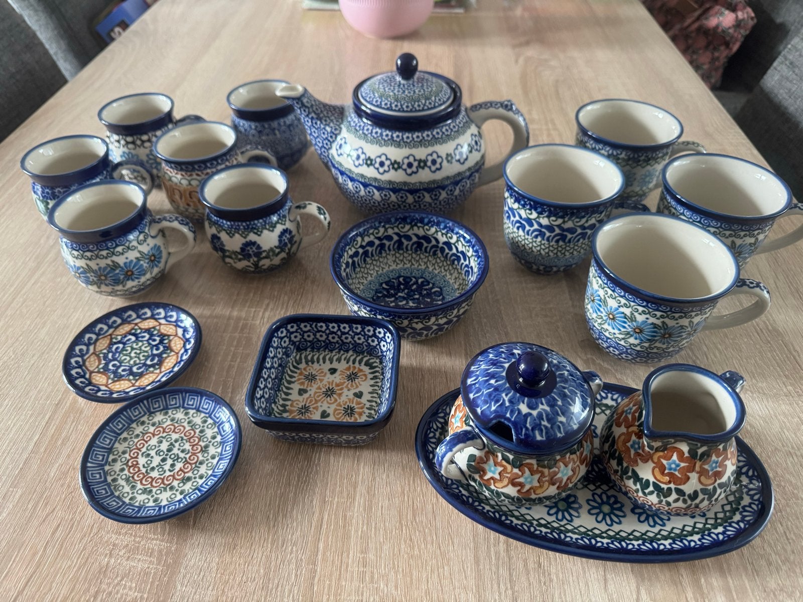 Prachtig Pools servies - set met theepot en meer, Ophalen, Nieuw, Overige stijlen, Aardewerk