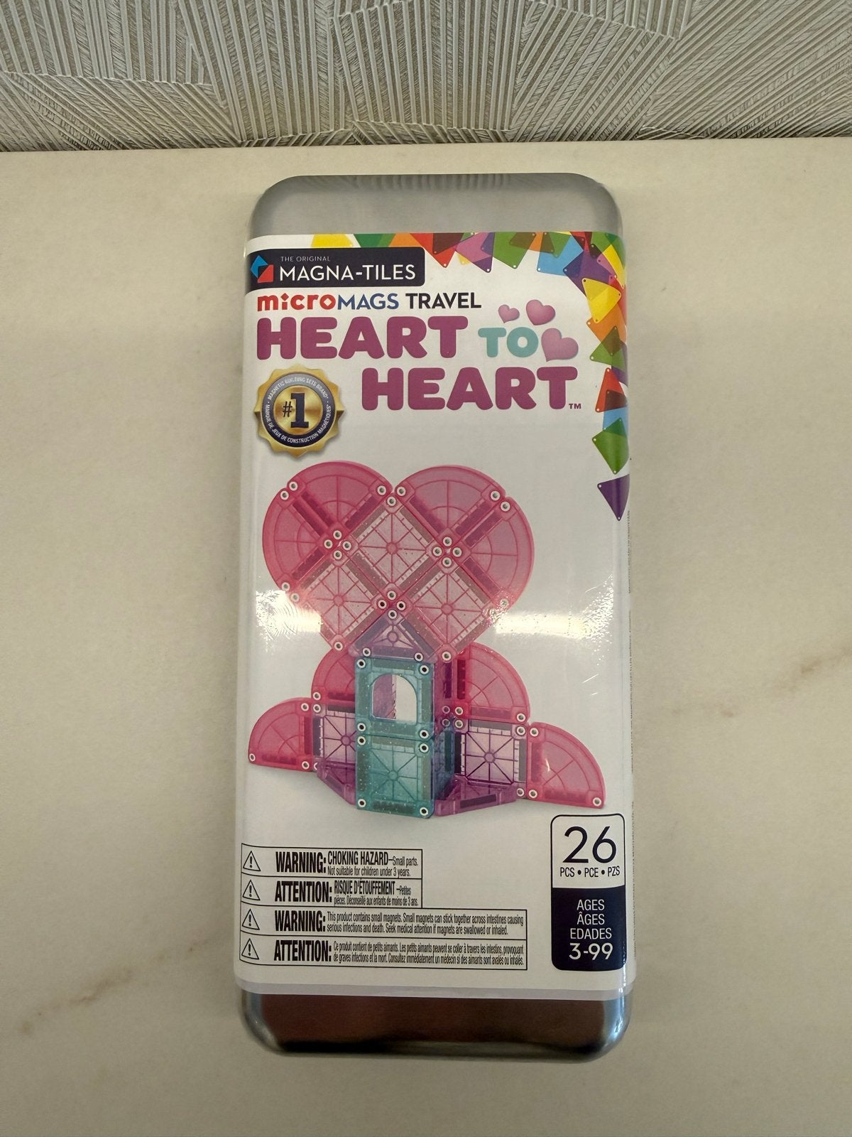 Magna-Tiles MicroMags Travel Heart to Heart 26 stuks, Ophalen of Verzenden, Nieuw, Overige merken