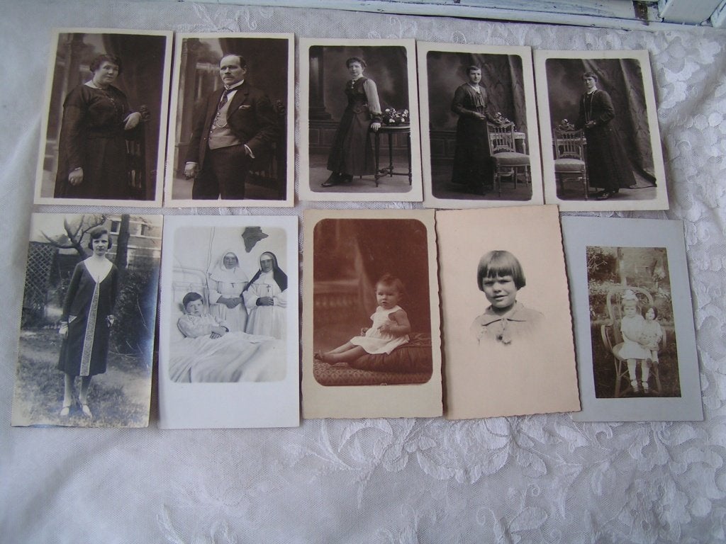 10 antieke foto's nr WW 291, Verzamelen, Verzenden, Voor 1940, Gebruikt, Overige onderwerpen