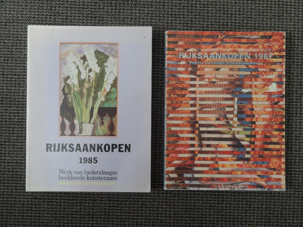 Twee delen Rijksaankopen 1985 en 1987, design, schilderkunst, Verzenden, Gelezen, Overige onderwerpen