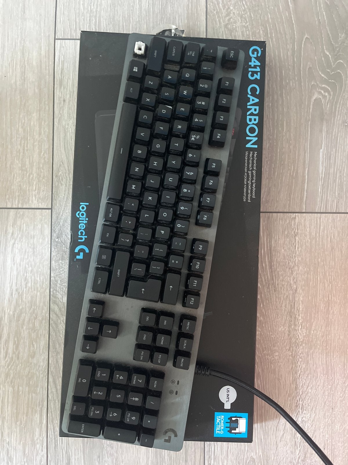 Logitech G413 Carbon Mechanisch Gaming Toetsenbord, Gaming toetsenbord, Ophalen of Verzenden, Zo goed als nieuw, Qwerty