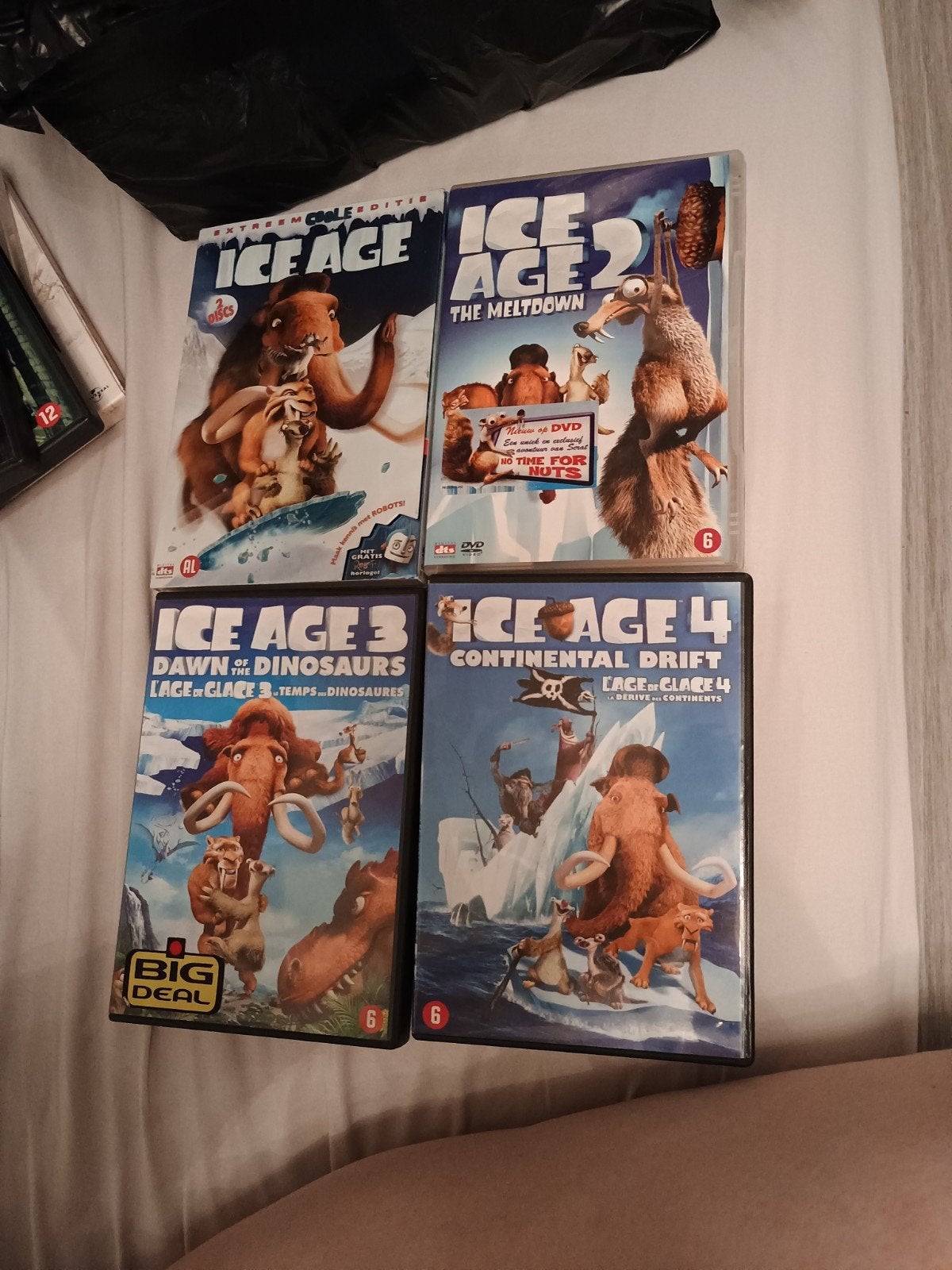 Ice Age Filmcollectie (deel 1-4) op DVD, Vanaf 6 jaar, Ophalen of Verzenden, Gebruikt