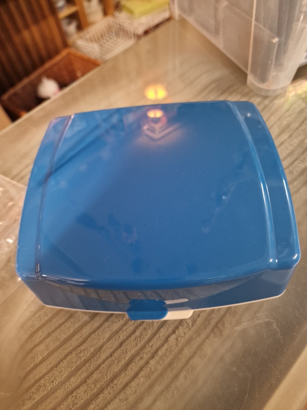 Boterhamtrommel met koelelement - Vetcoolbox, Ophalen, Blauw, Kunststof, Zo goed als nieuw