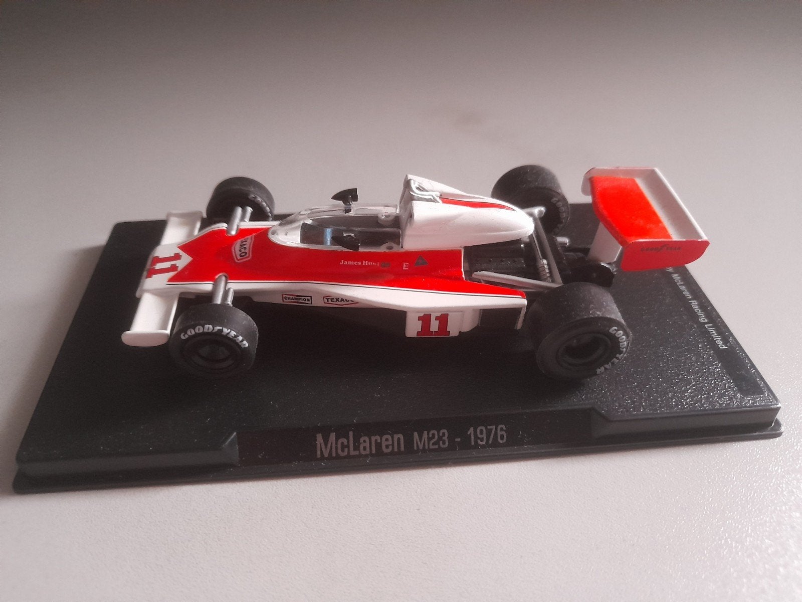 Mclaren M23 James Hunt 1:43, Hobby en Vrije tijd, Modelauto's | 1:43, Ophalen of Verzenden, Zo goed als nieuw, Auto, Overige merken