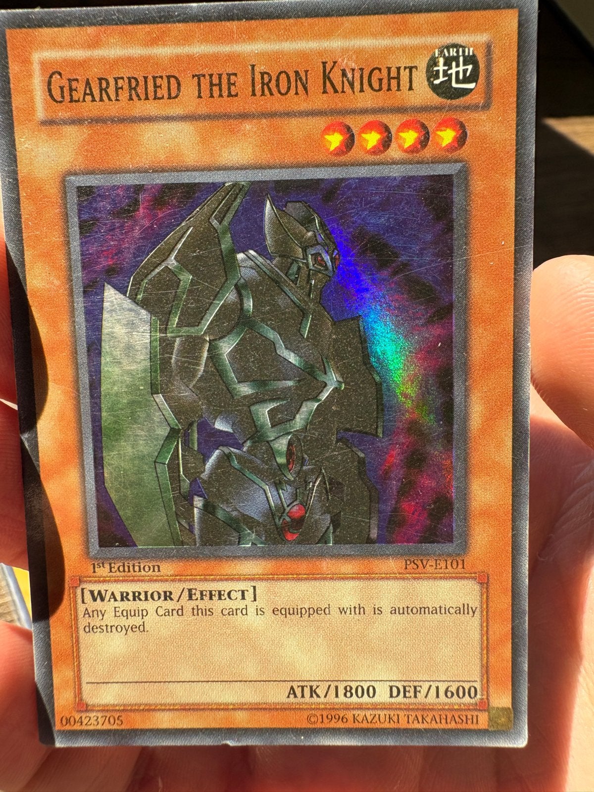 Gearfried the Iron Knight 1st Edition (PSV-E101) LP, Ophalen, Gebruikt, Losse kaart, Foil
