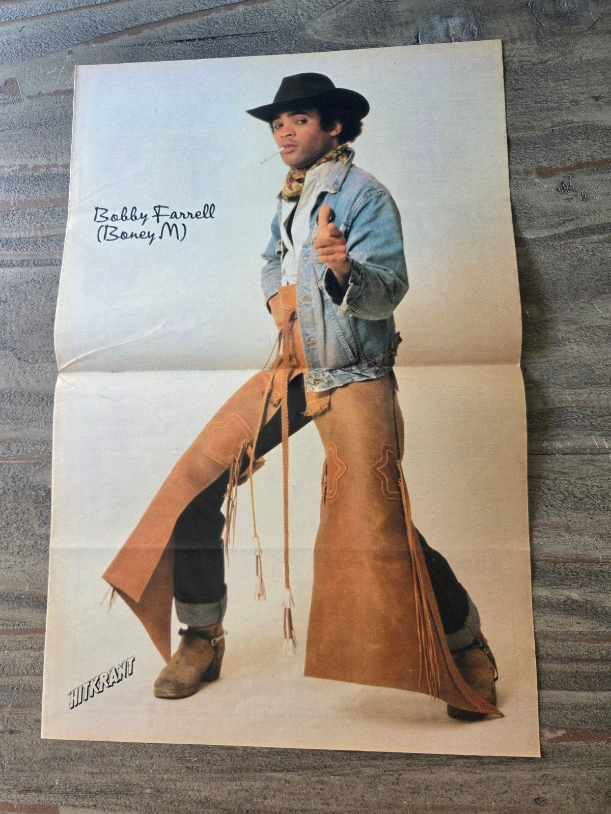 Vintage Bobby Farrell (Boney M) poster, Verzamelen, Ophalen of Verzenden, Gebruikt, A1 t/m A3, Muziek
