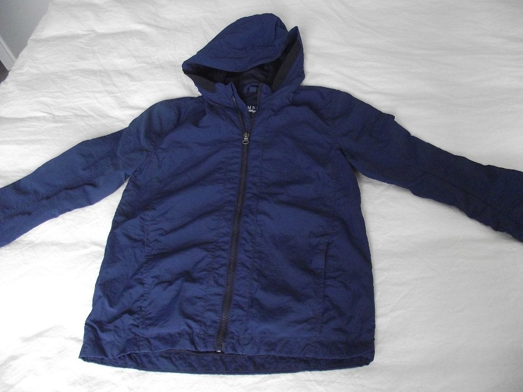 blauw jas + capuchon regenjas zomerjas Pocopiano maat 152, Jongen of Meisje, Zo goed als nieuw, Jas, Pocopiano