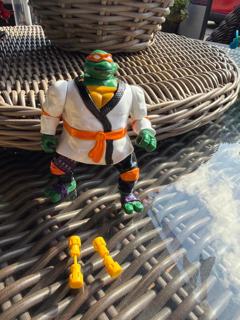 Vintage Teenage Mutant Ninja Turtles Michelangelo Figuur, Ophalen of Verzenden, Zo goed als nieuw