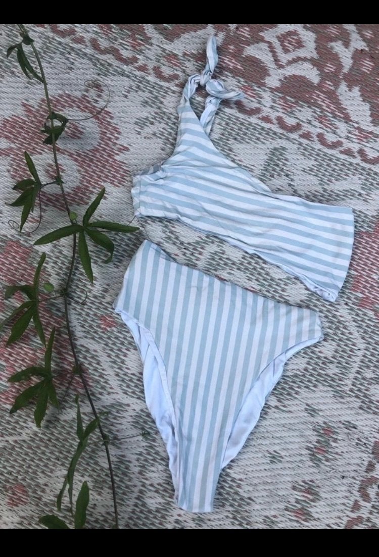 Paradise League gestreepte bikini, Ophalen of Verzenden, Gedragen, Blauw, Bikini