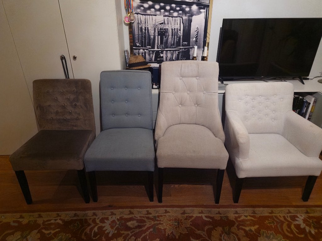 4 eetkamerstoelen, Ophalen, Gebruikt, Vier