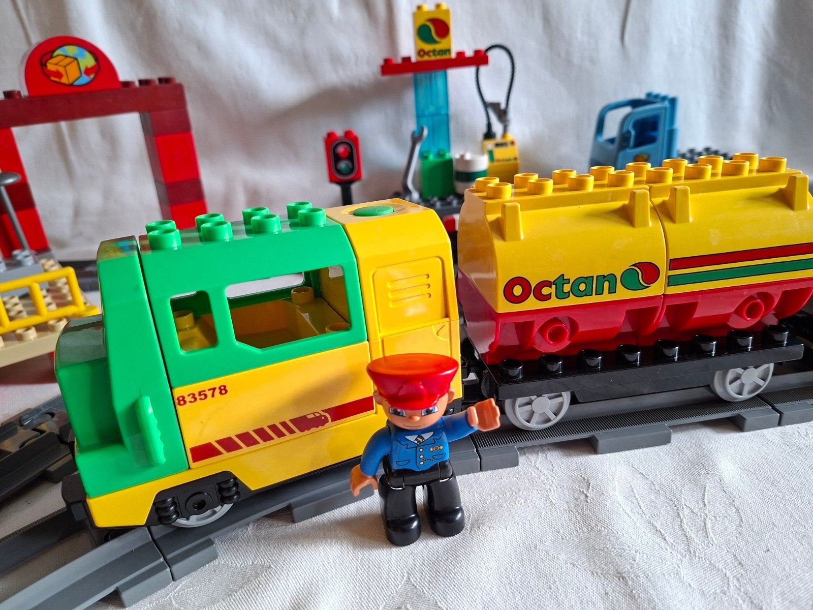 Duplo Ville set 5609 Luxe Treinset,  Deluxe Train ( werkt), Ophalen of Verzenden, Zo goed als nieuw, Duplo, Complete set